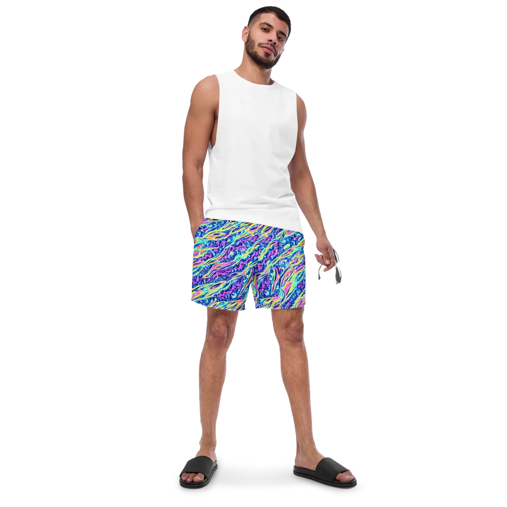 Luminous Rapids on Swim Trunks — Front