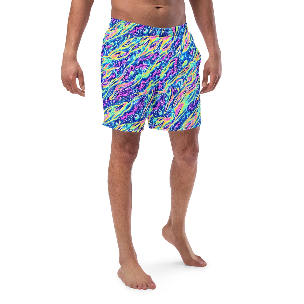 Luminous Rapids on Swim Trunks — Front