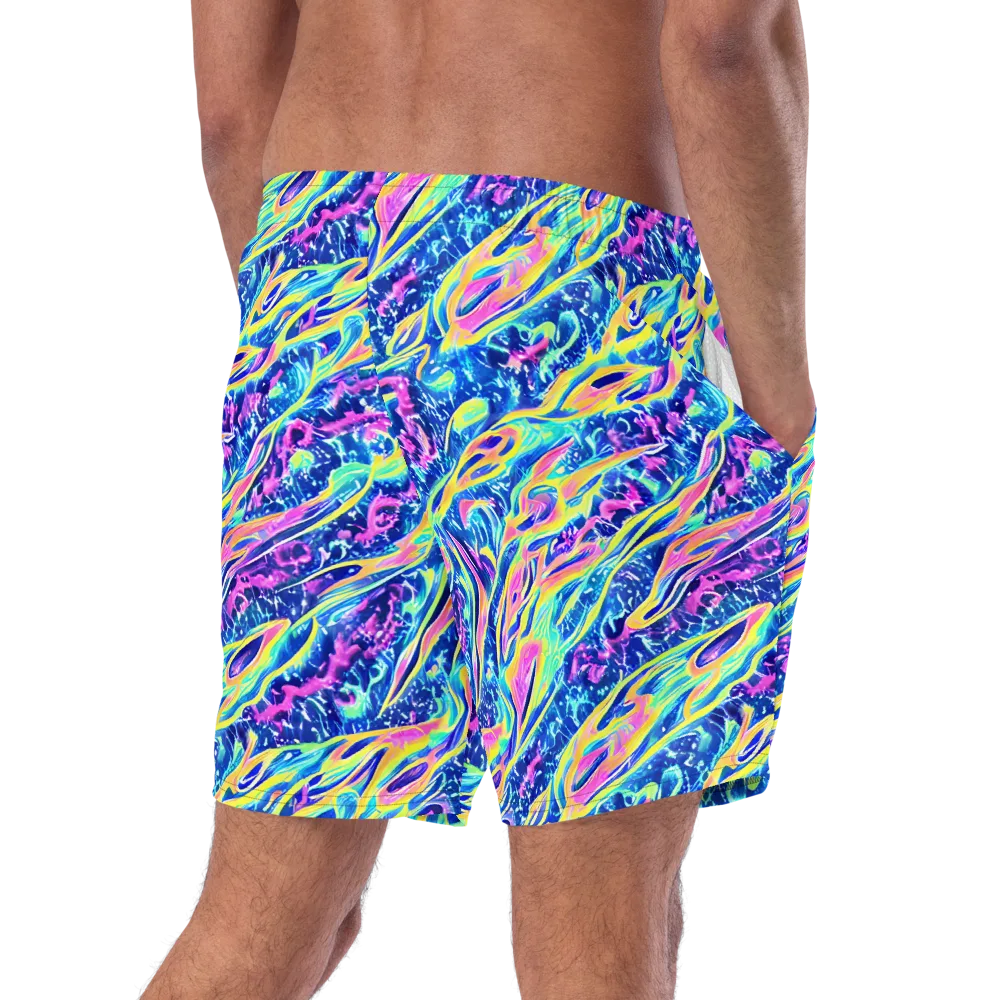 Luminous Rapids on Swim Trunks — Right Back