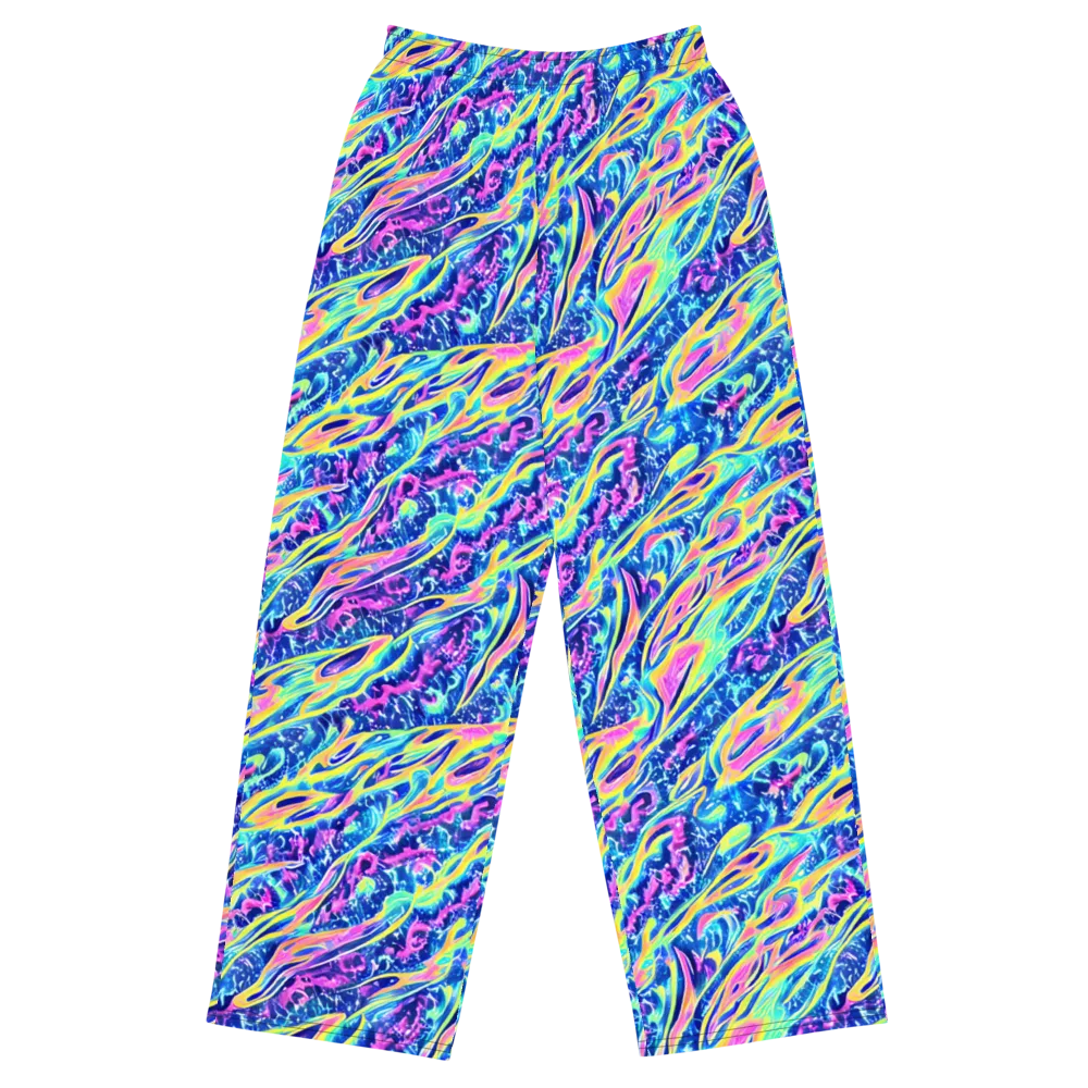 Luminous Rapids on Wide-Leg Pants — Front