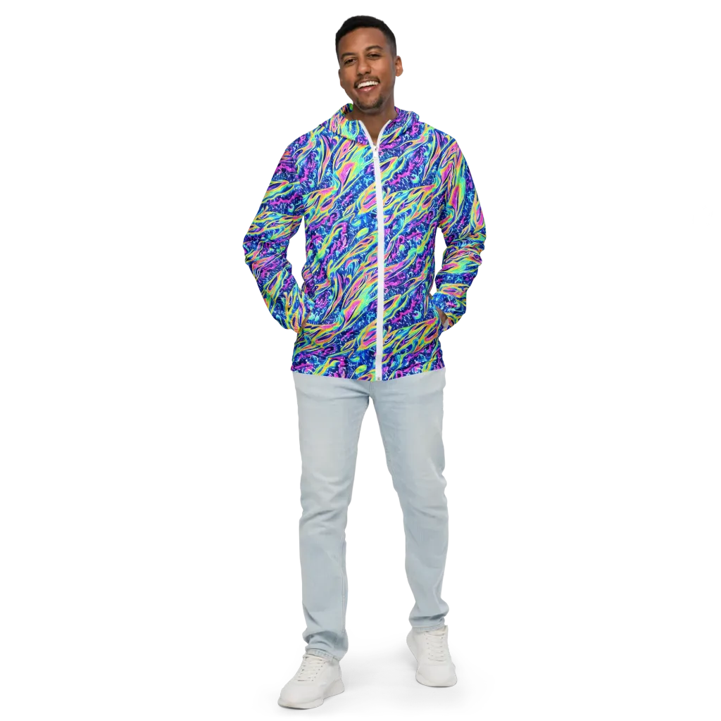 Luminous Rapids on Men's Windbreaker — Front