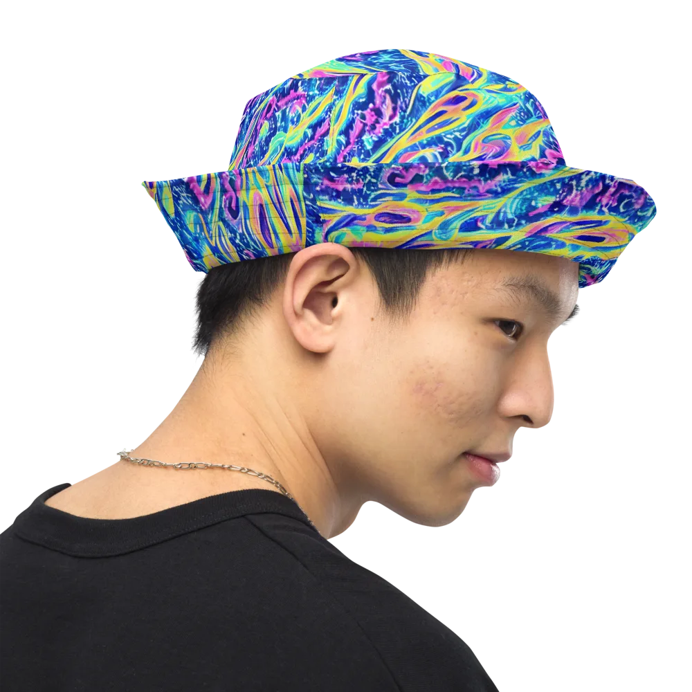 Luminous Rapids on Reversible Bucket Hat — Right Outside