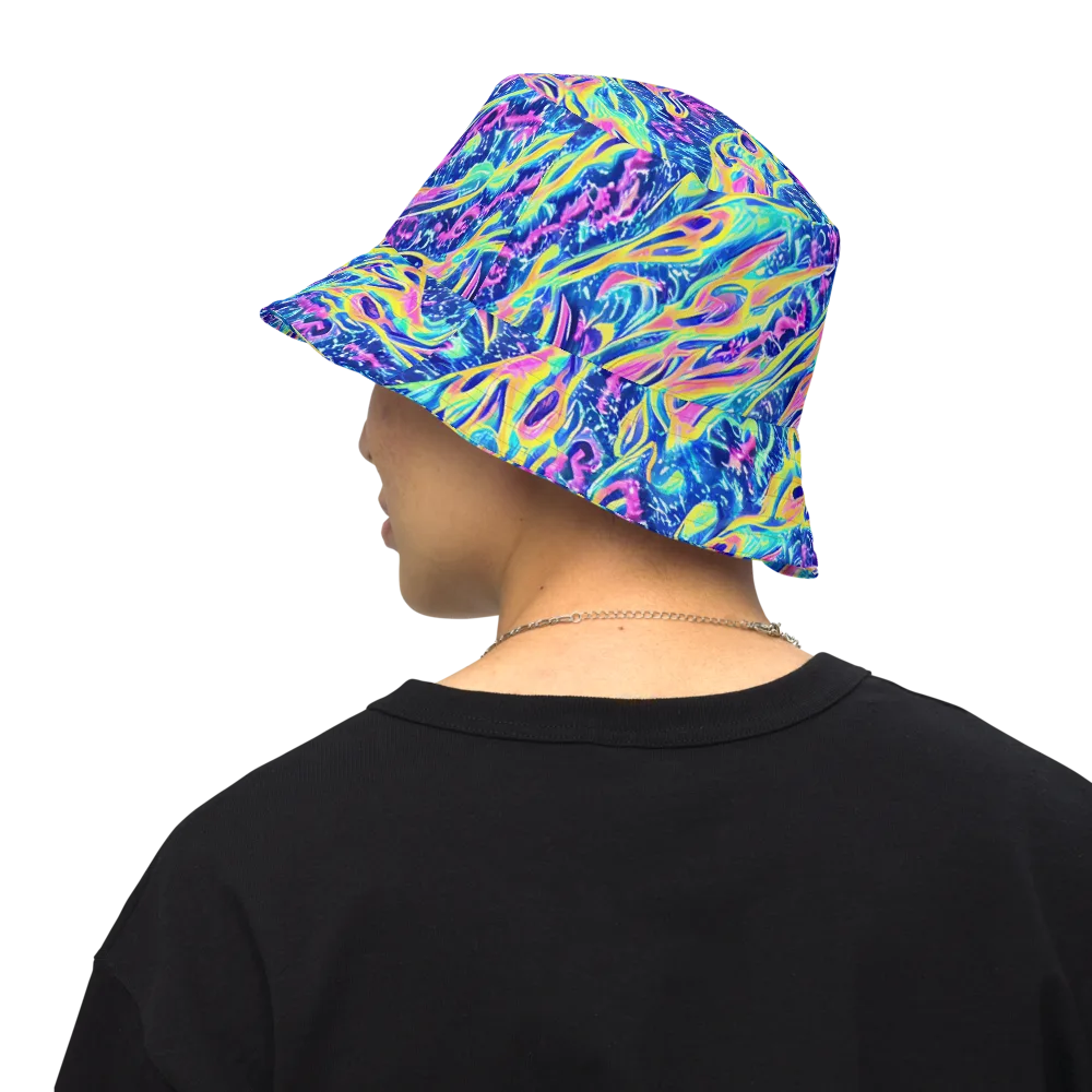 Luminous Rapids on Reversible Bucket Hat — Back Inside