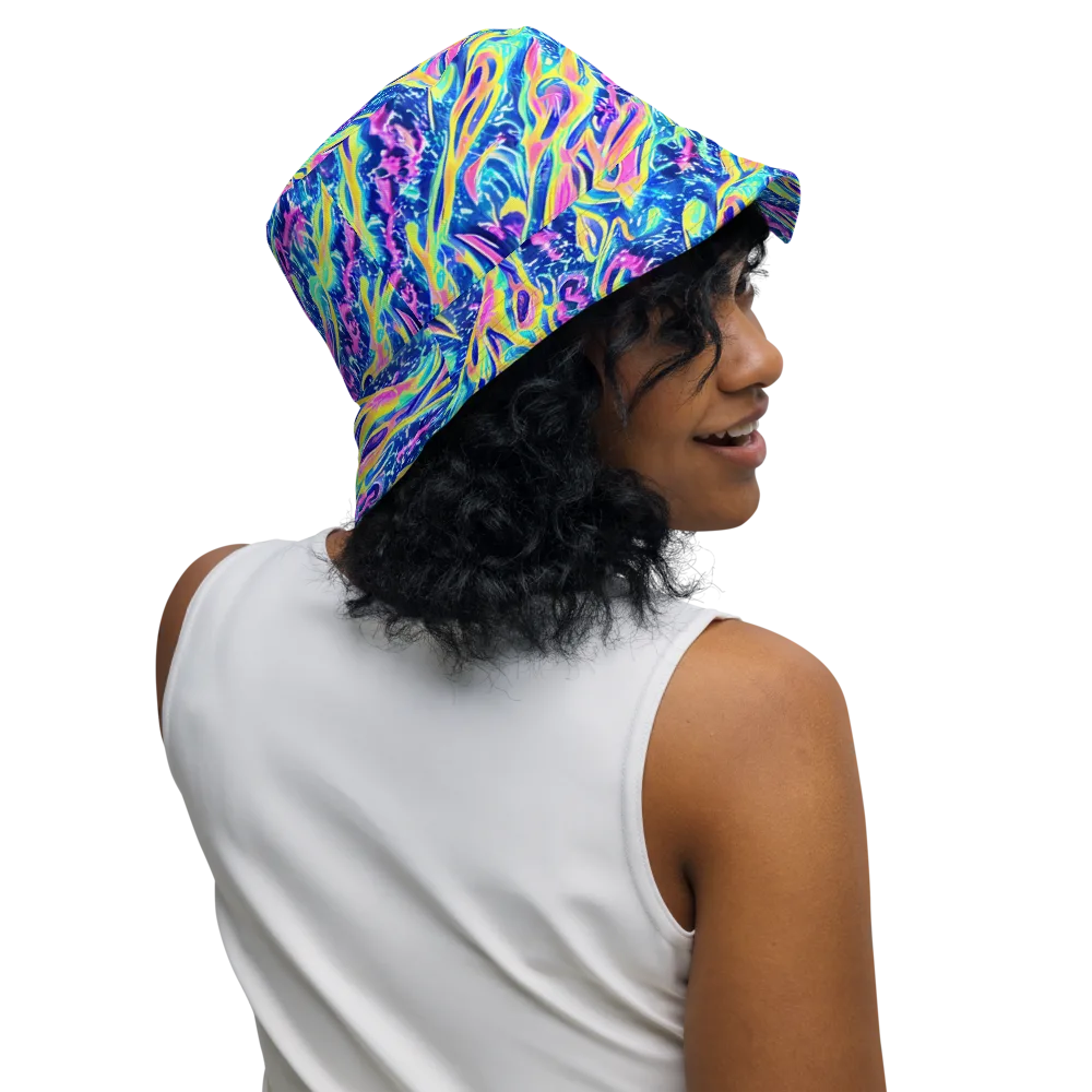 Luminous Rapids on Reversible Bucket Hat — Right Outside