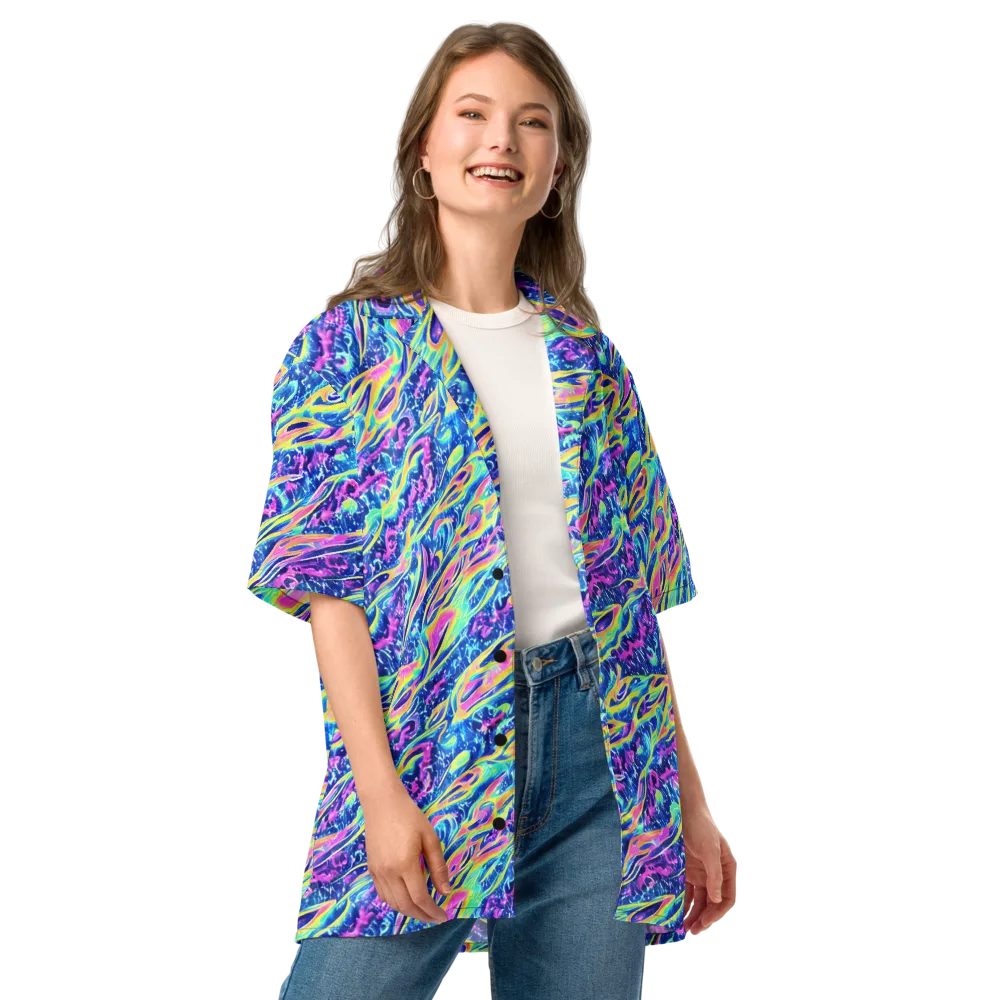 Luminous Rapids on Button Shirt — Front