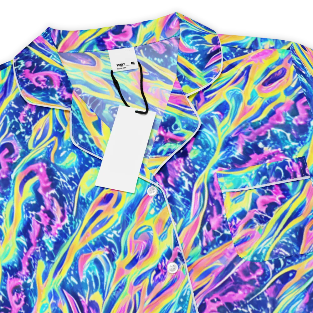 Luminous Rapids on Women's Short Sleeve Pajama Top — Product details