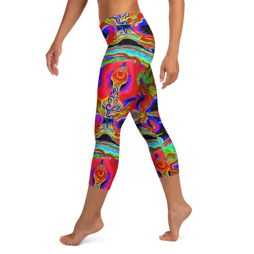Galactic Torrent on a Capri Leggings