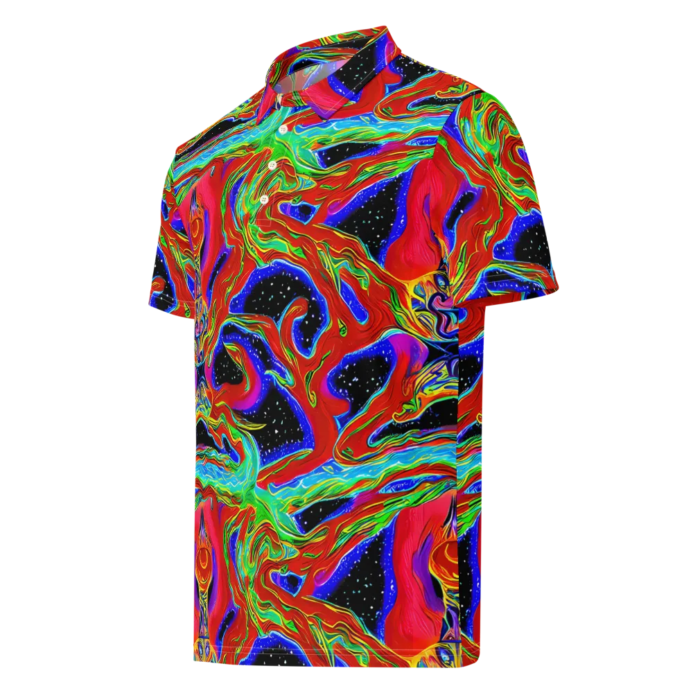 Galactic Torrent on Men's Slim Fit Polo Shirt — Left Front