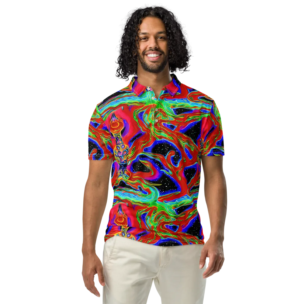 Galactic Torrent on Men's Slim Fit Polo Shirt — Front