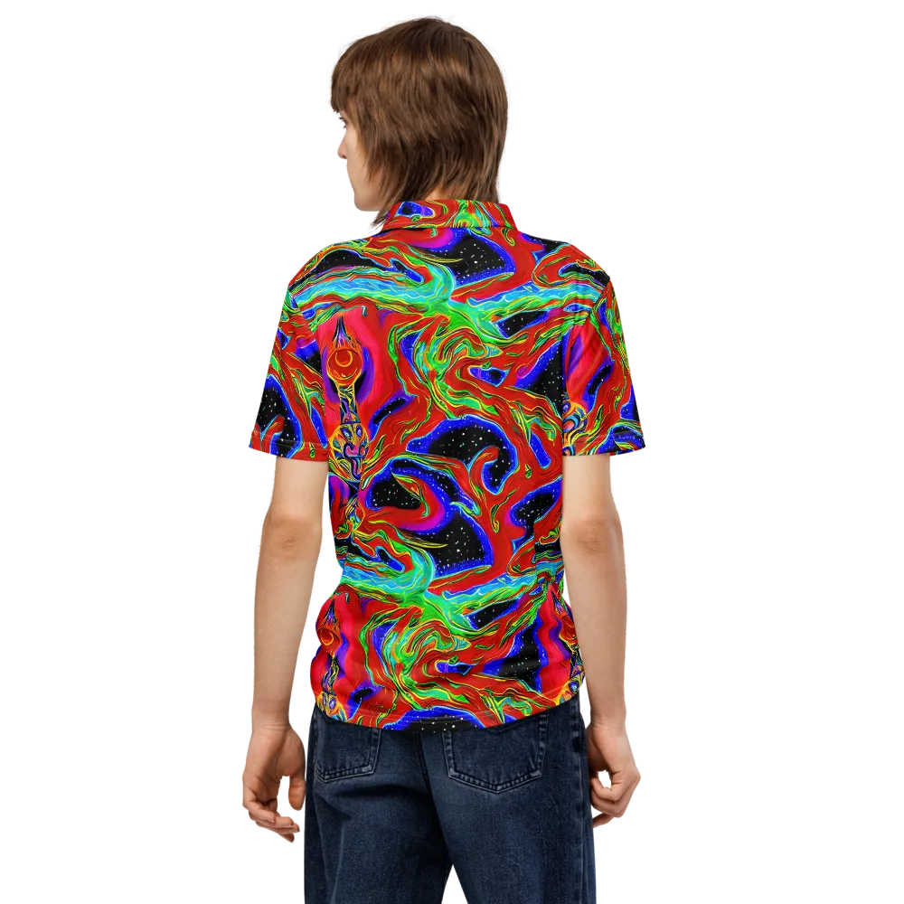Galactic Torrent on Men's Slim Fit Polo Shirt — Back