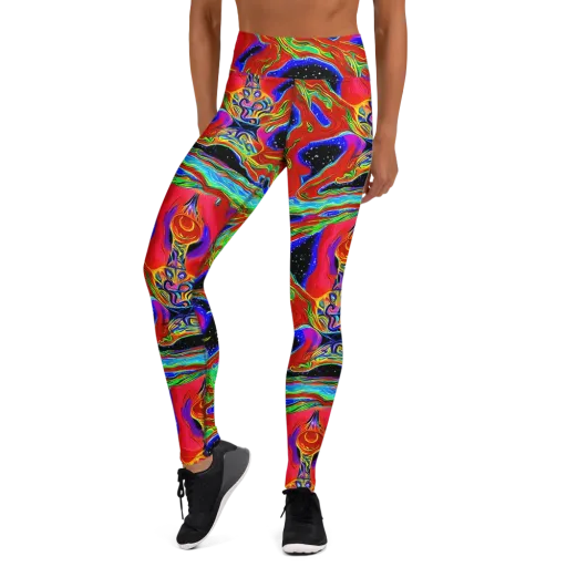 Galactic Torrent on a Yoga Leggings