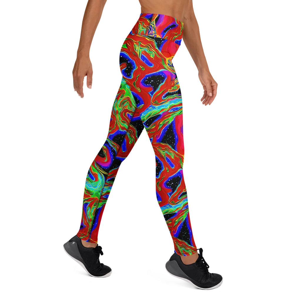 Galactic Torrent on Yoga Leggings — Right