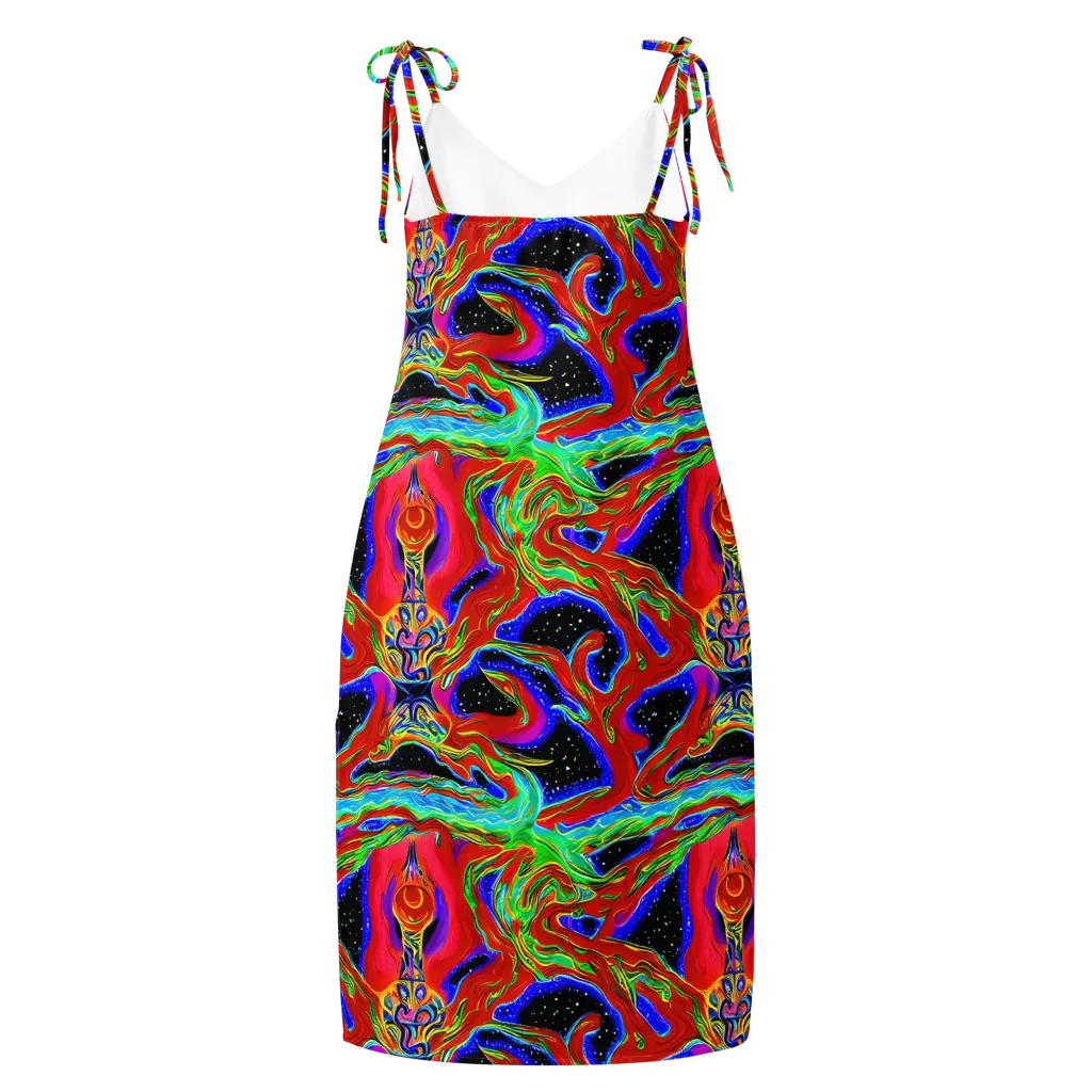 Galactic Torrent on Slip Dress — Back