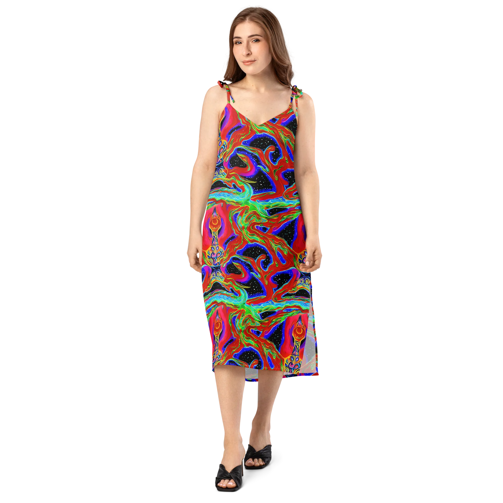 Galactic Torrent on Slip Dress — Front