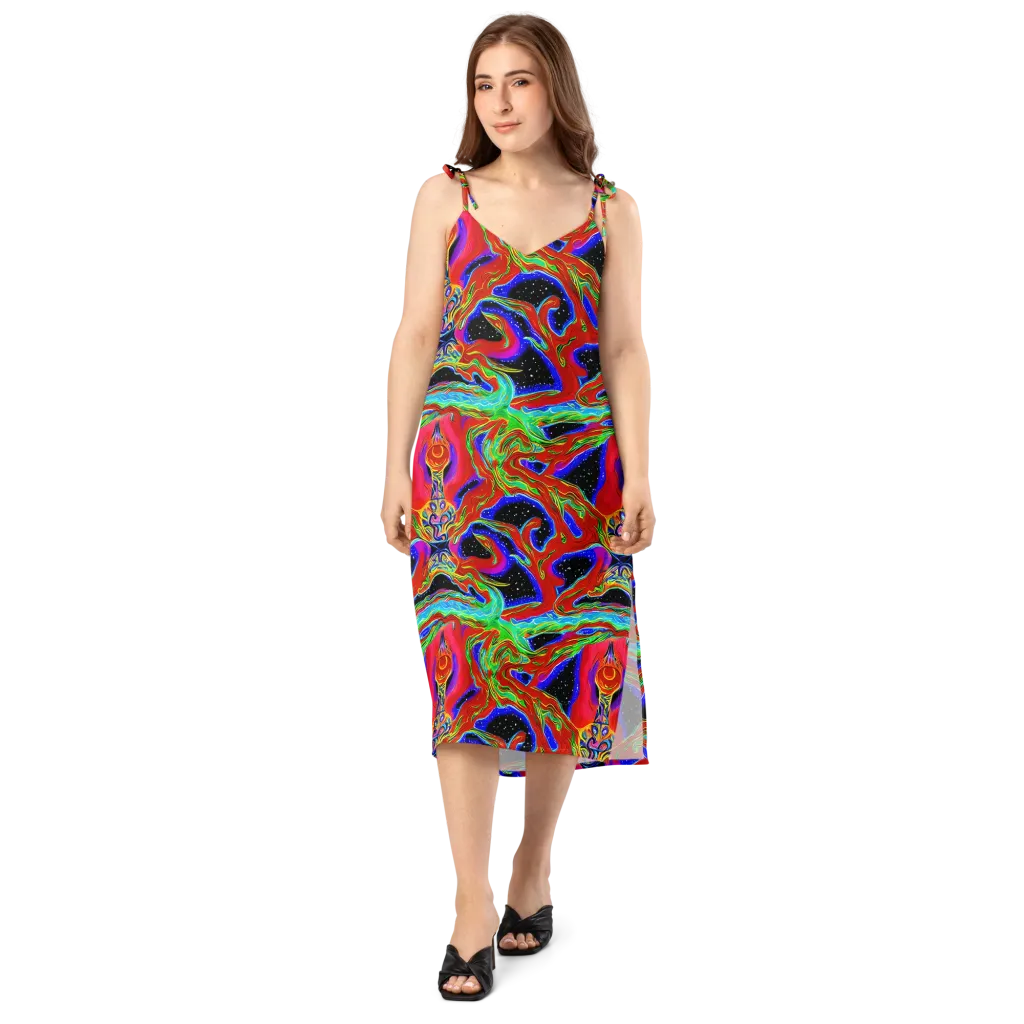 Galactic Torrent on Slip Dress — Front