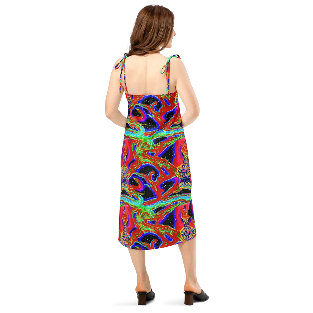 Galactic Torrent on Slip Dress — Back