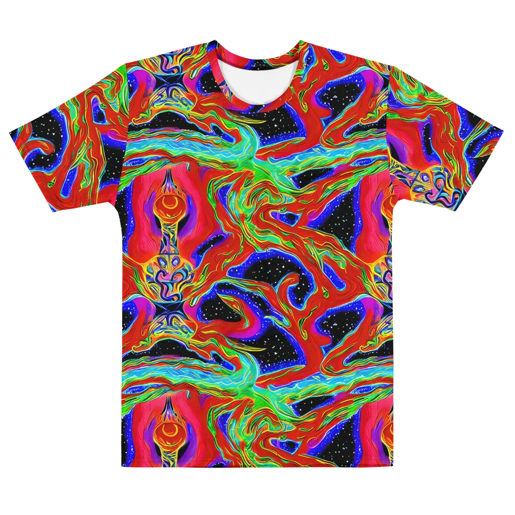 Galactic Torrent on Men's Cotton Crew Neck T-Shirt — Front
