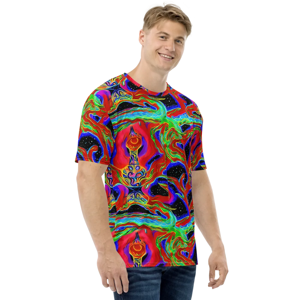 Galactic Torrent on Men's Crew Neck T-Shirt — Right