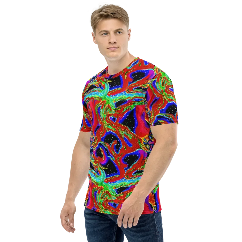 Galactic Torrent on Men's Crew Neck T-Shirt — Left