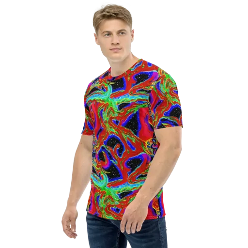 Galactic Torrent on a Men's Crew Neck T-Shirt
