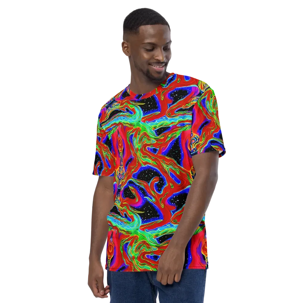 Galactic Torrent on Men's Crew Neck T-Shirt — Left