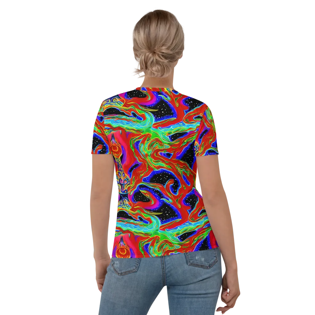 Galactic Torrent on Women's Crew Neck T-Shirt — Back