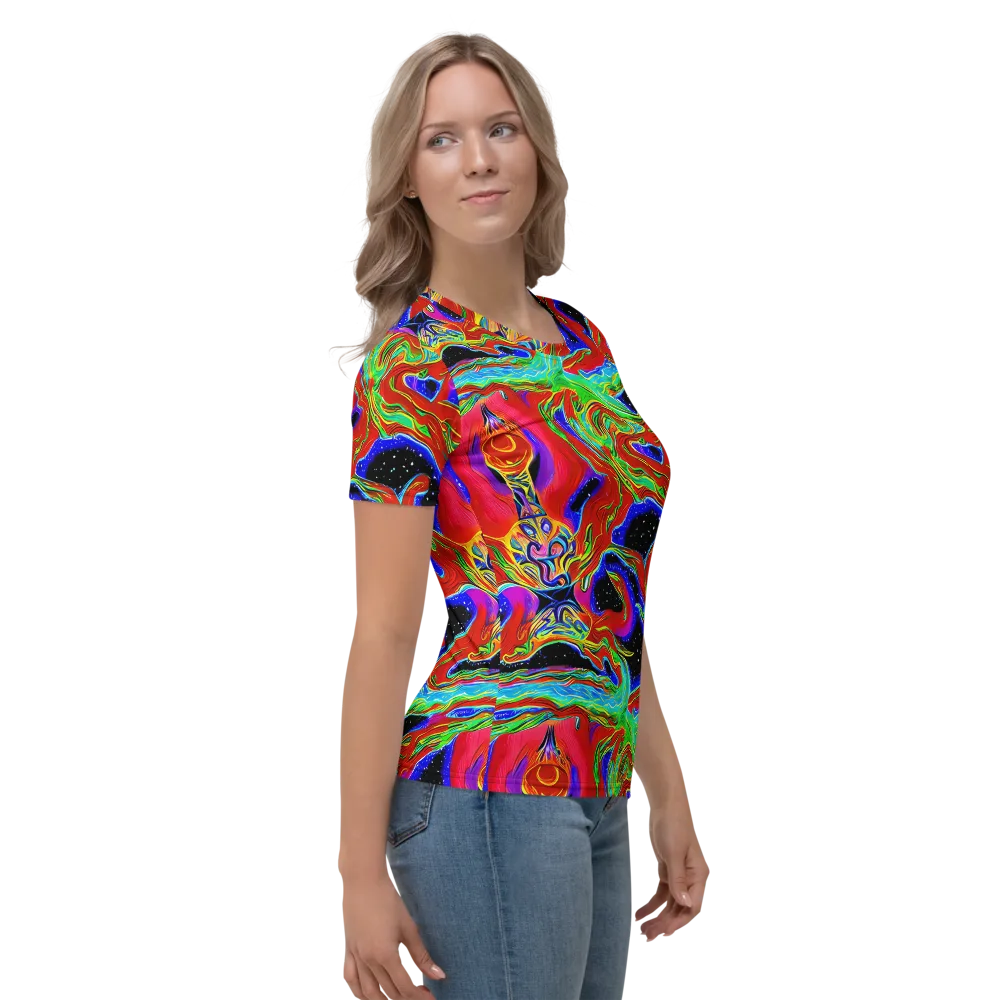 Galactic Torrent on Women's Crew Neck T-Shirt — Right