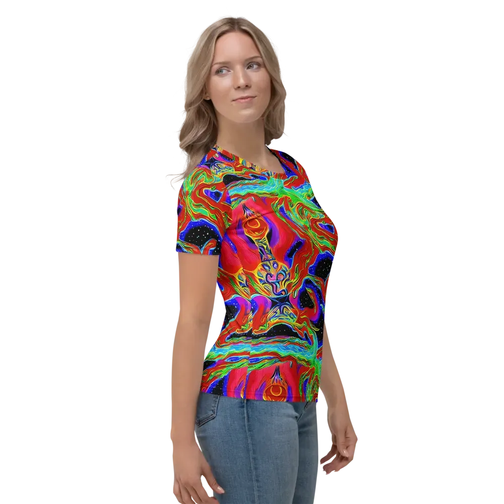 Galactic Torrent on Women's Crew Neck T-Shirt — Right