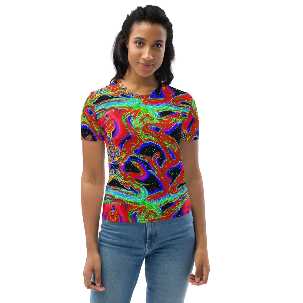 Galactic Torrent on Women's Crew Neck T-Shirt — Front