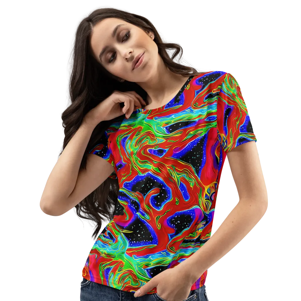 Galactic Torrent on Women's Crew Neck T-Shirt — Left Front