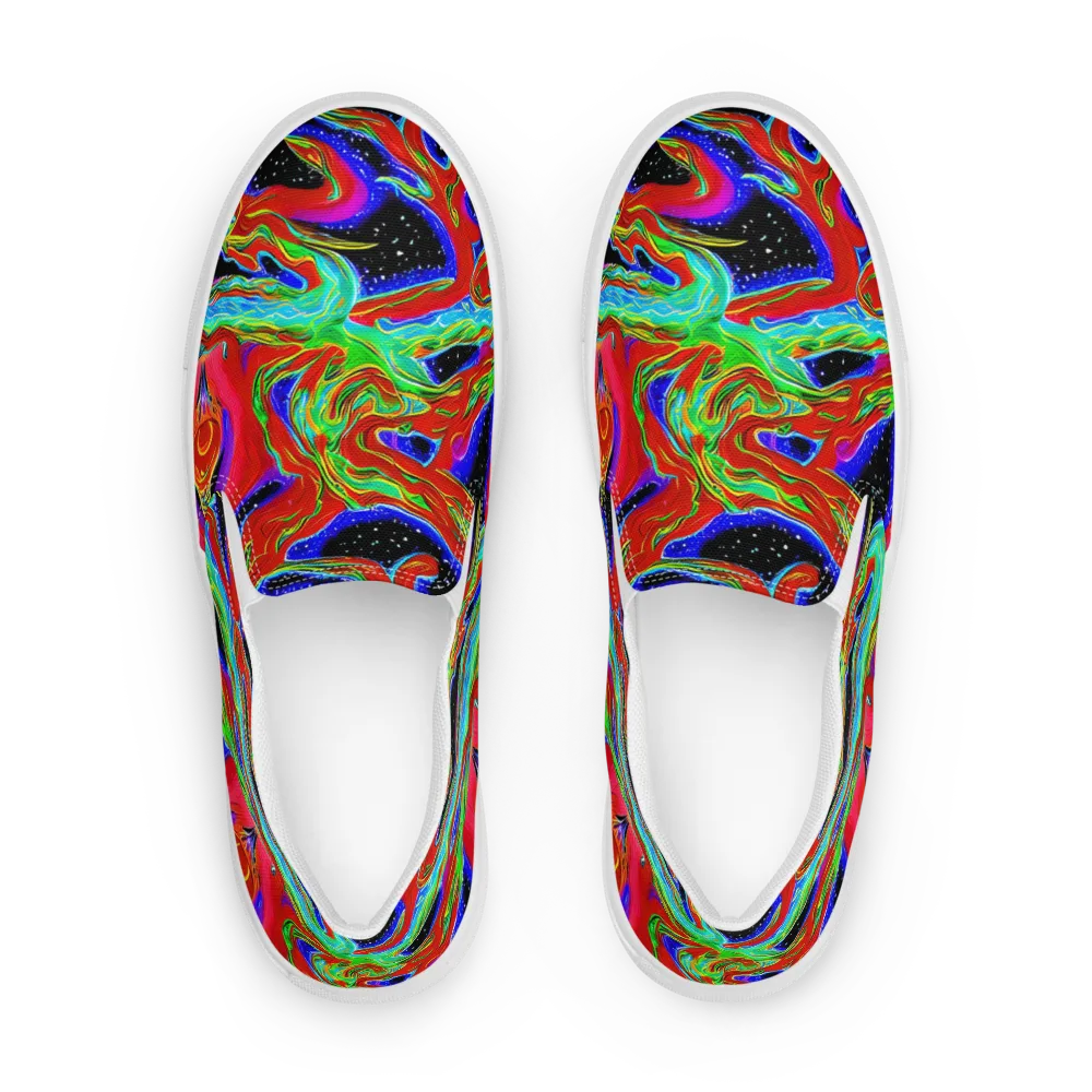 Galactic Torrent on Men's Slip-On Canvas Shoes — Front