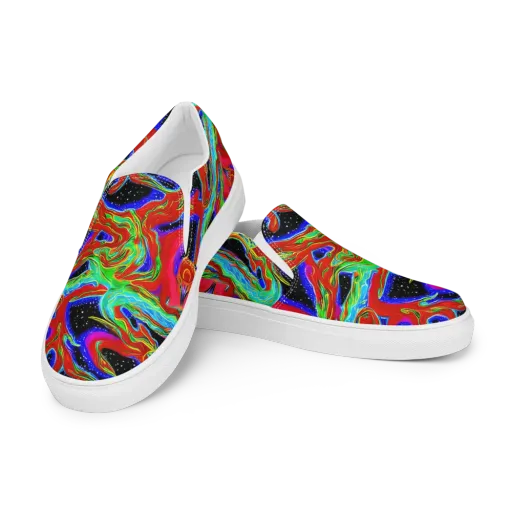Galactic Torrent on a Men's Slip-On Canvas Shoes