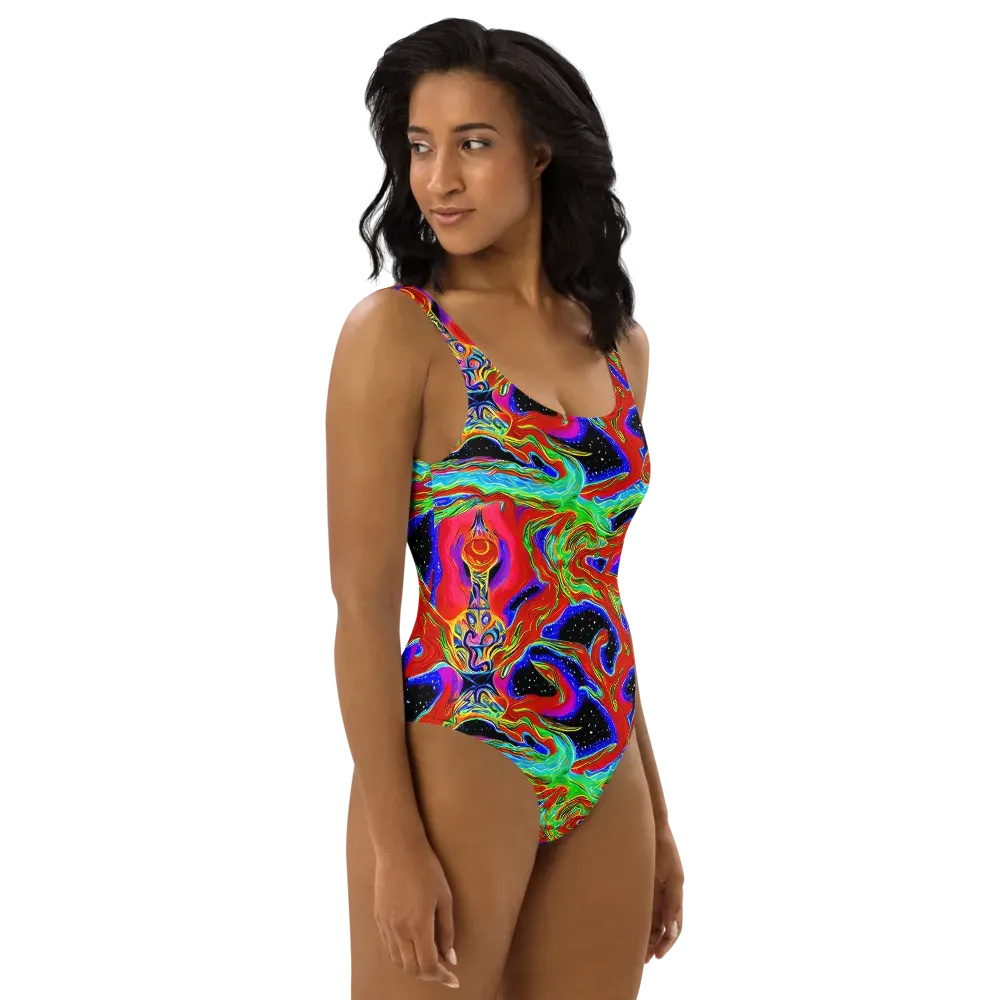 Galactic Torrent on One-Piece Swimsuit — Right