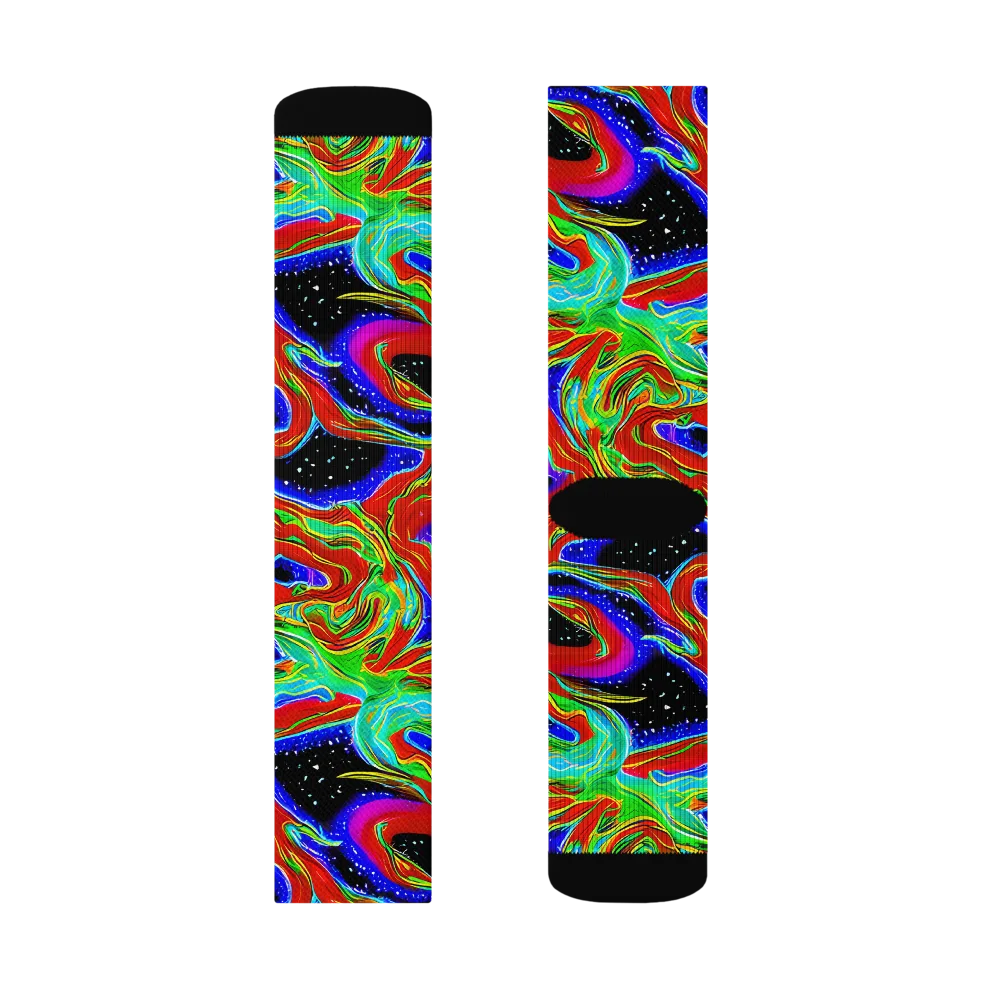 Galactic Torrent on Socks — Right Sock