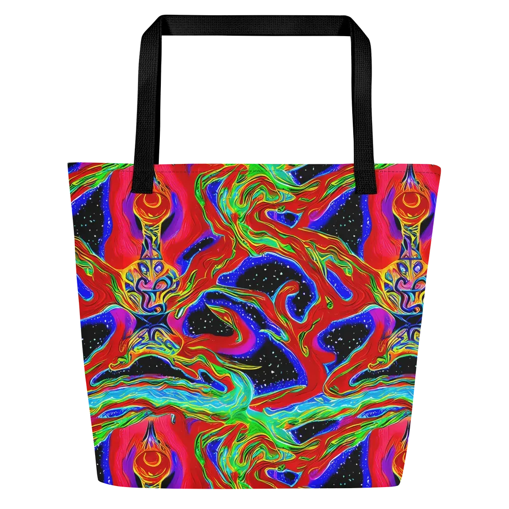 Galactic Torrent on Large Tote Bag W/ Pocket — Front