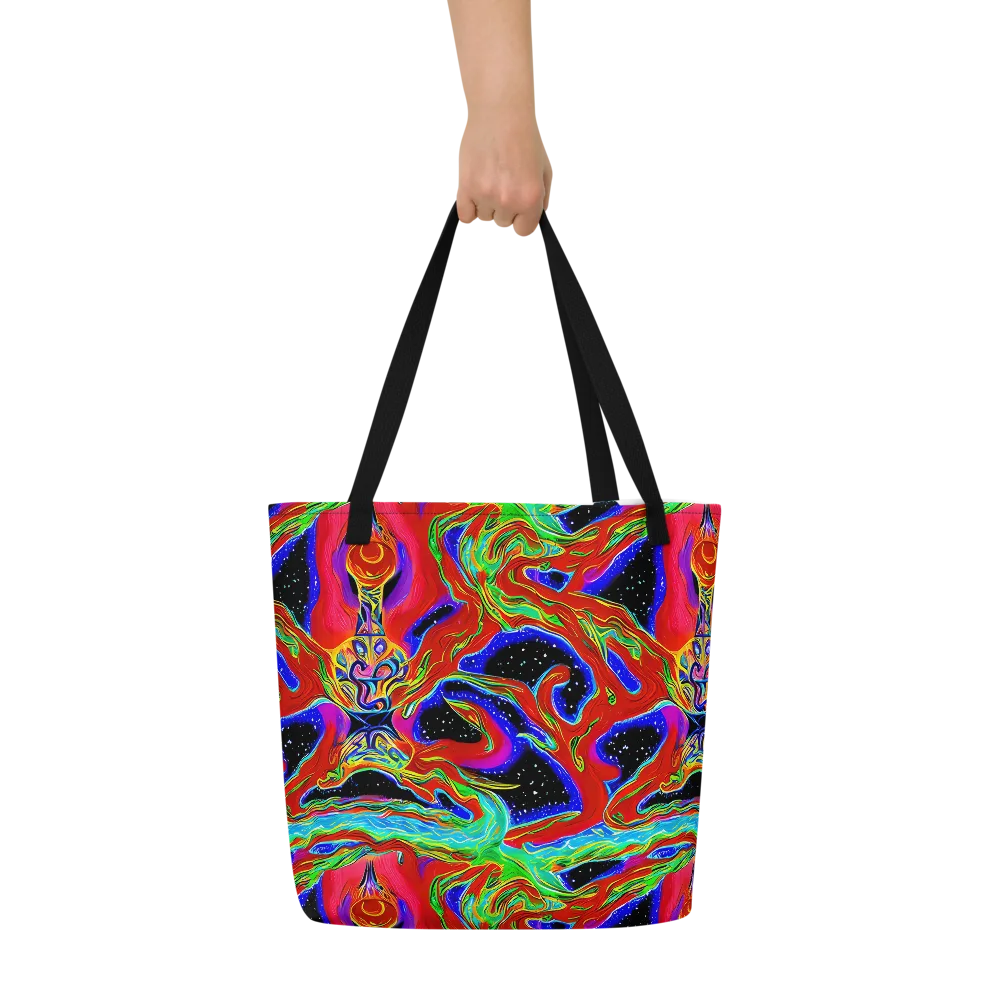 Galactic Torrent on Large Tote Bag W/ Pocket — Front
