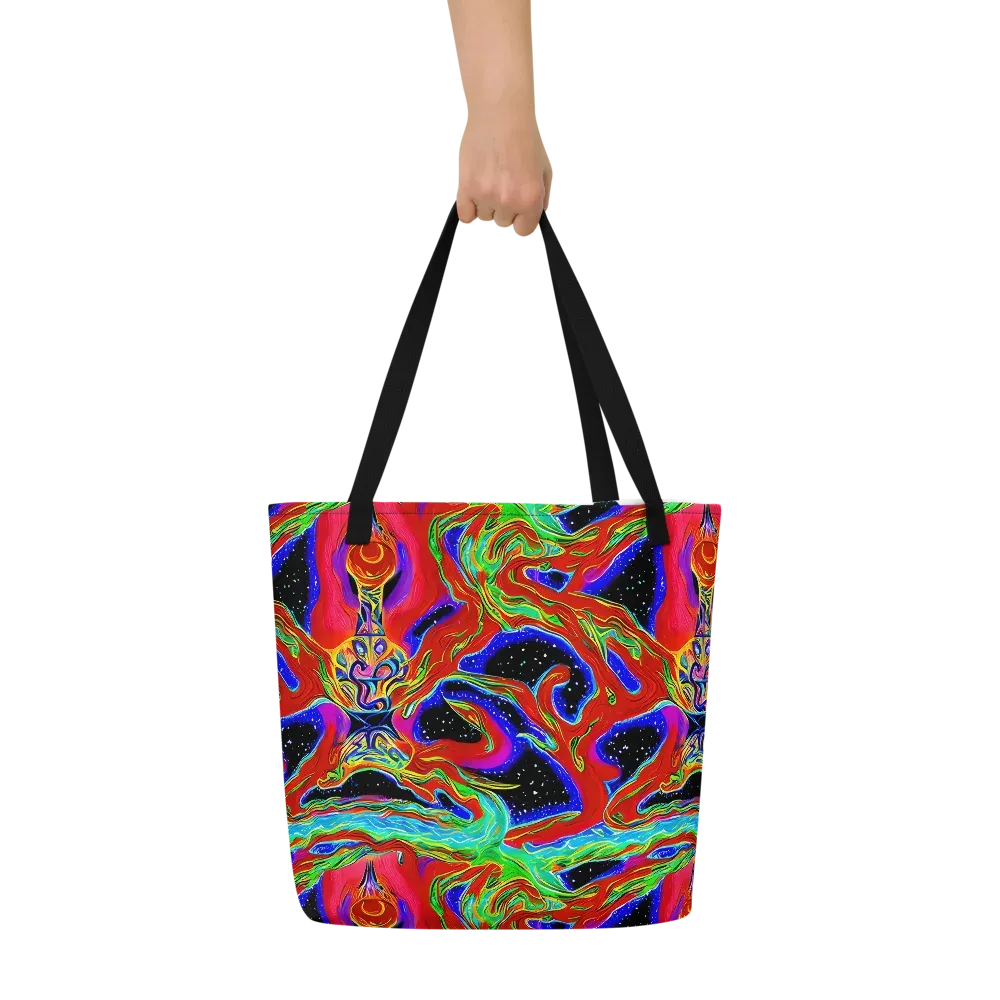 Galactic Torrent on Large Tote Bag W/ Pocket — Front
