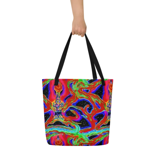 Galactic Torrent on a Large Tote Bag W/ Pocket
