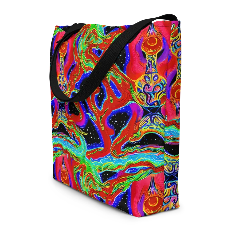 Galactic Torrent on Large Tote Bag W/ Pocket — Front