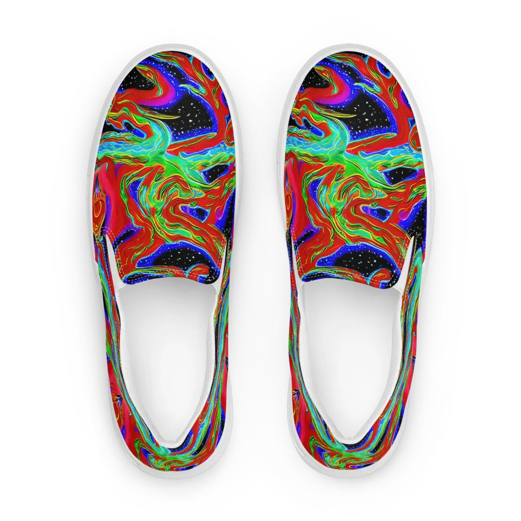 Galactic Torrent on Women's Slip-On Canvas Shoes — Front