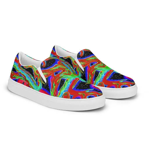 Galactic Torrent on a Women's Slip-On Canvas Shoes