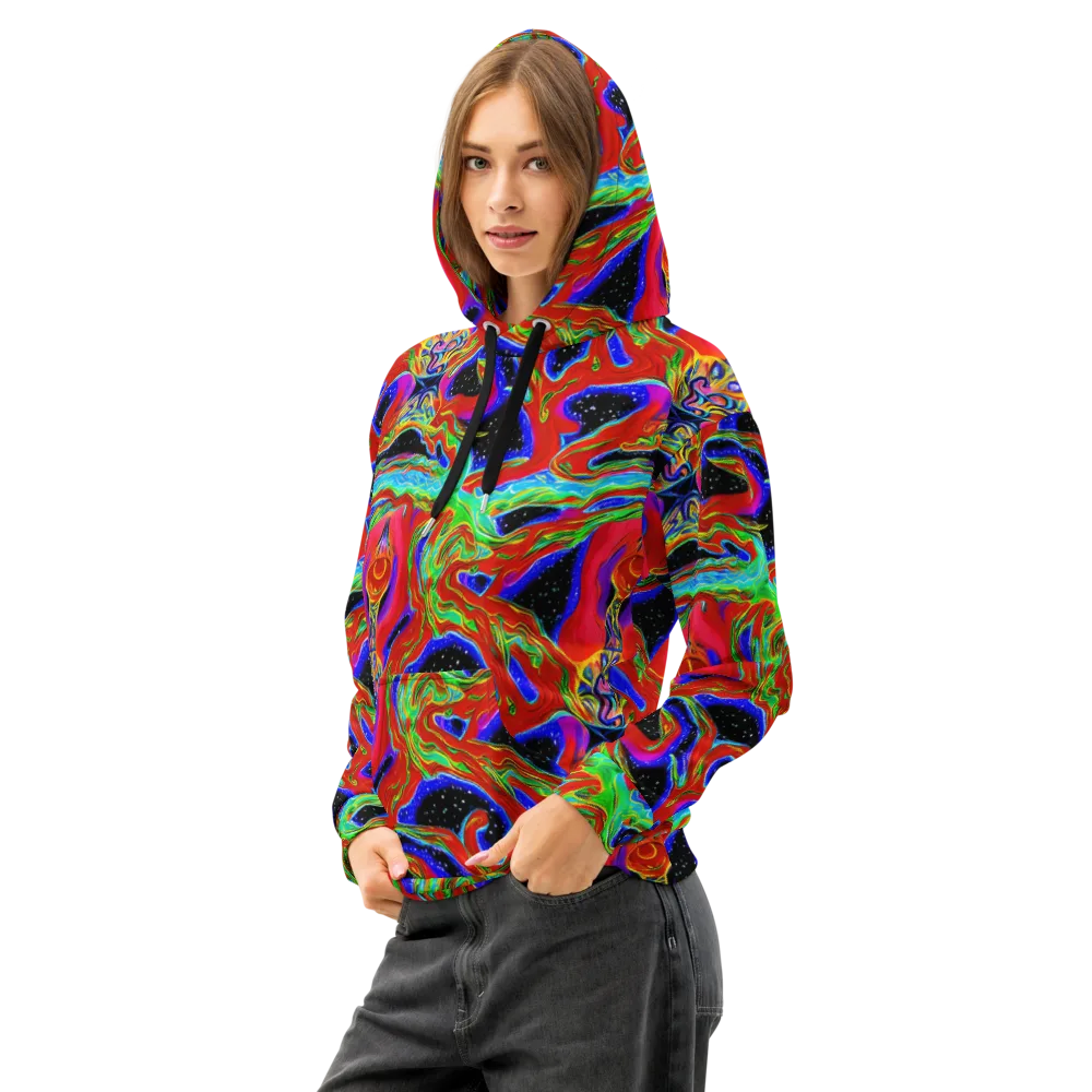 Galactic Torrent on Cotton Hoodie — Left Front