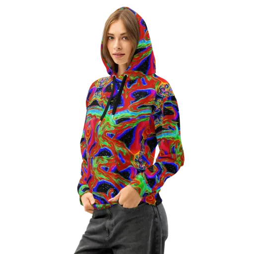 Galactic Torrent on a Cotton Hoodie