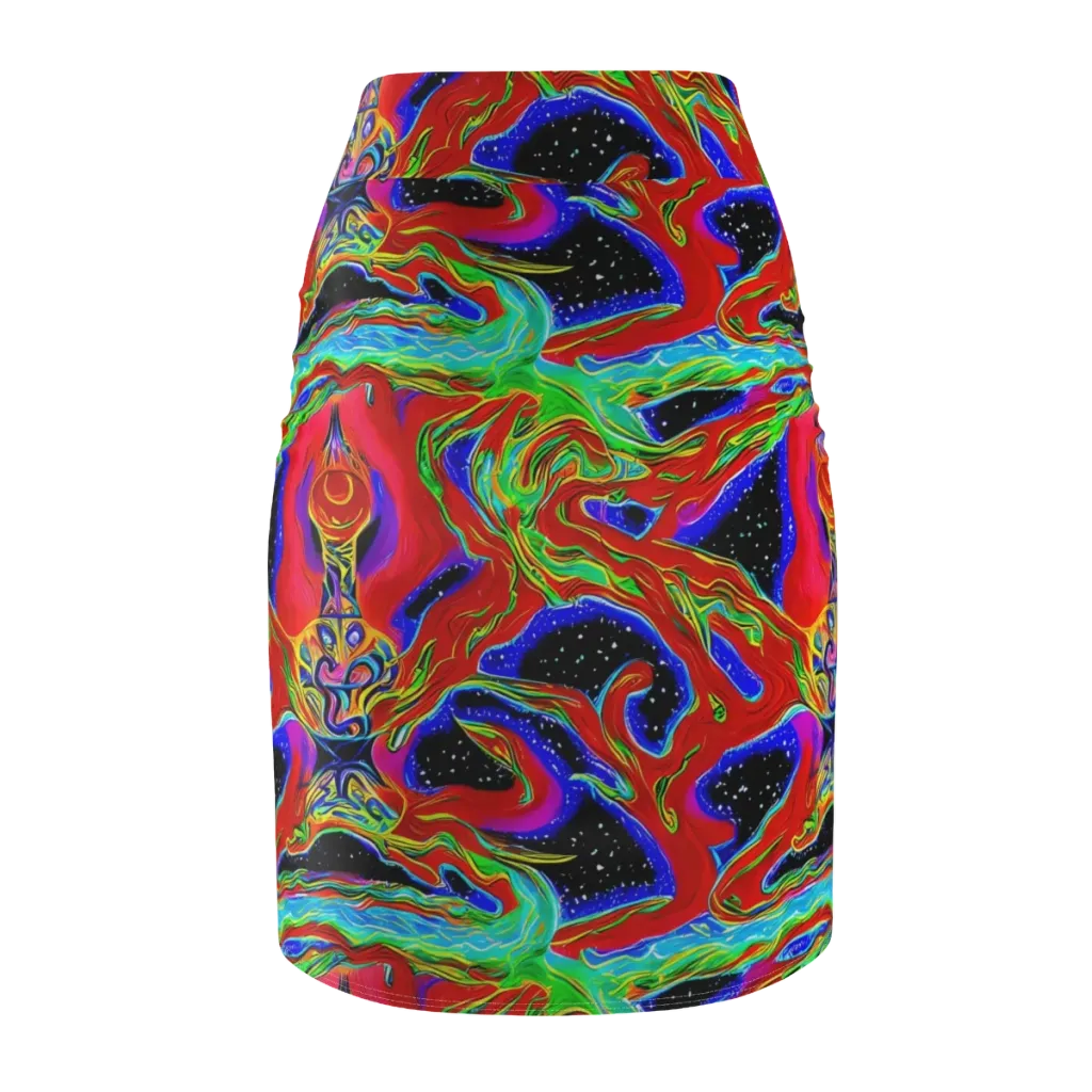Galactic Torrent on Pencil Skirt — Back