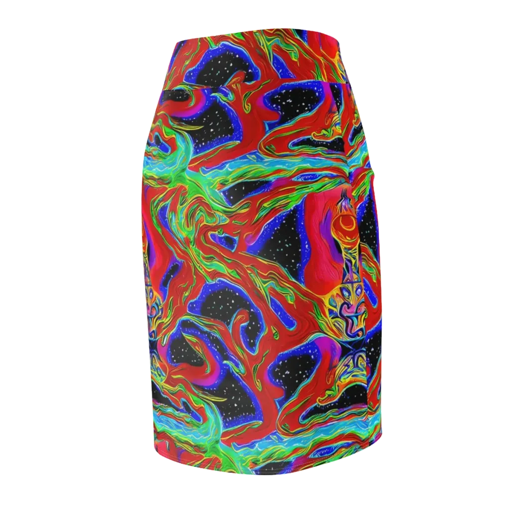 Galactic Torrent on Pencil Skirt — Back Side