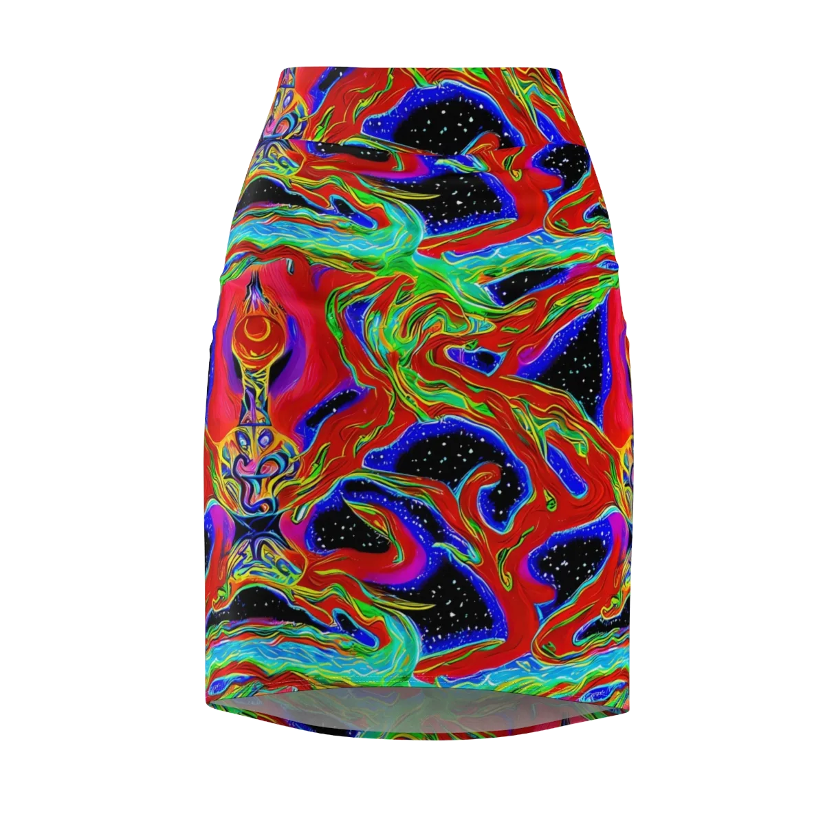 Galactic Torrent on Pencil Skirt — Front