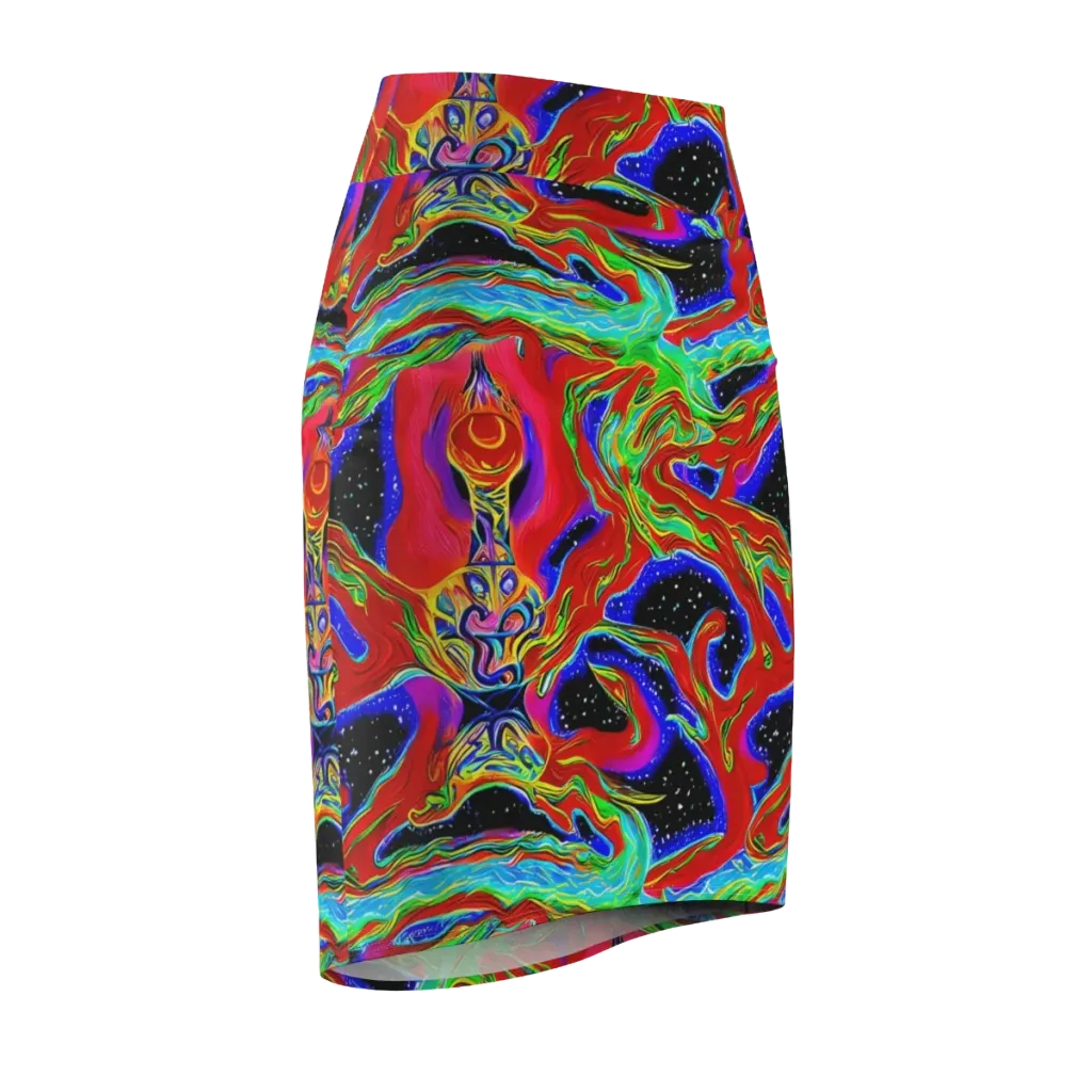 Galactic Torrent on Pencil Skirt — Front Side