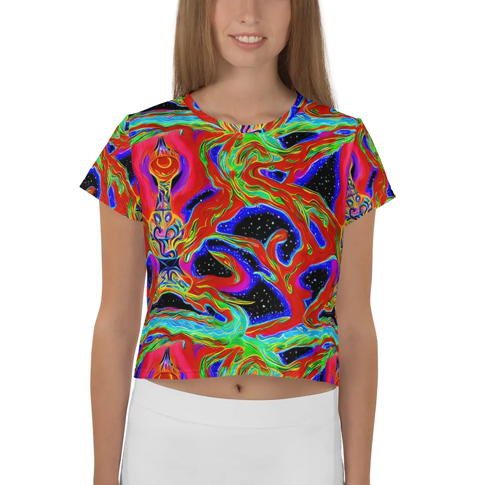 Galactic Torrent on Crop Tee — Front
