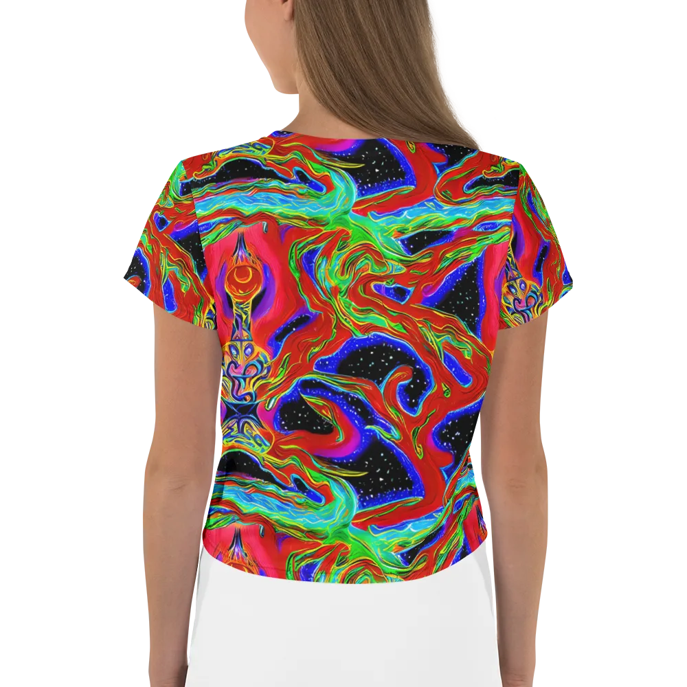 Galactic Torrent on Crop Tee — Back
