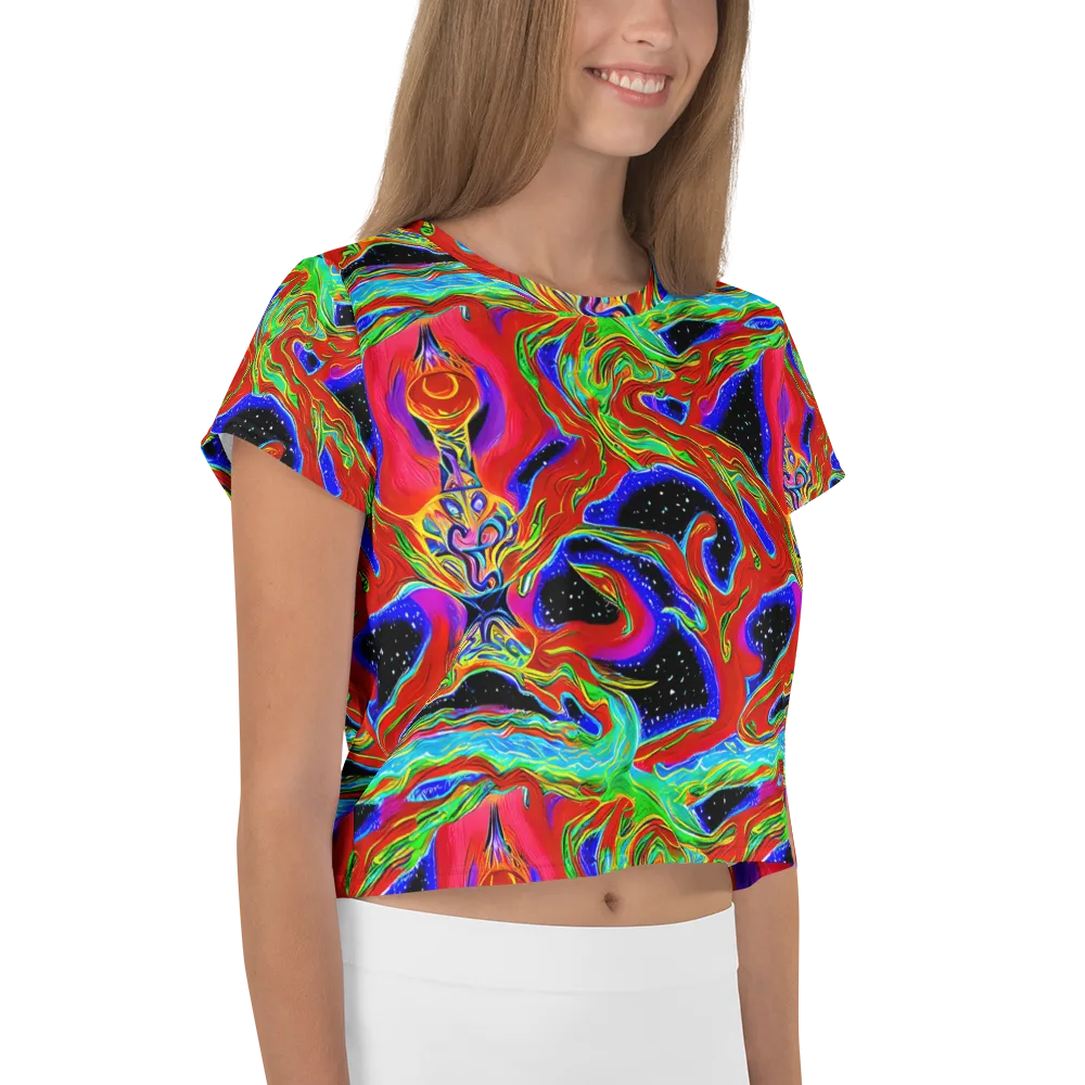 Galactic Torrent on Crop Tee — Right
